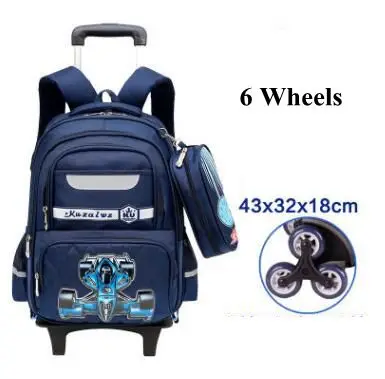 children backpack trolley for school kids Rolling bags for boy Wheeled backpack School backpack with wheels  travel trolley bag