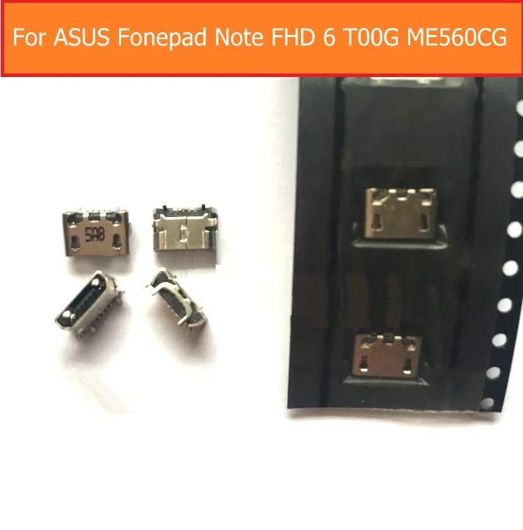 

100% Genuine sync date charging jack socket For Asus Fonepad Note FHD 6 T00G ME560CG USB charger connector dock port replacement