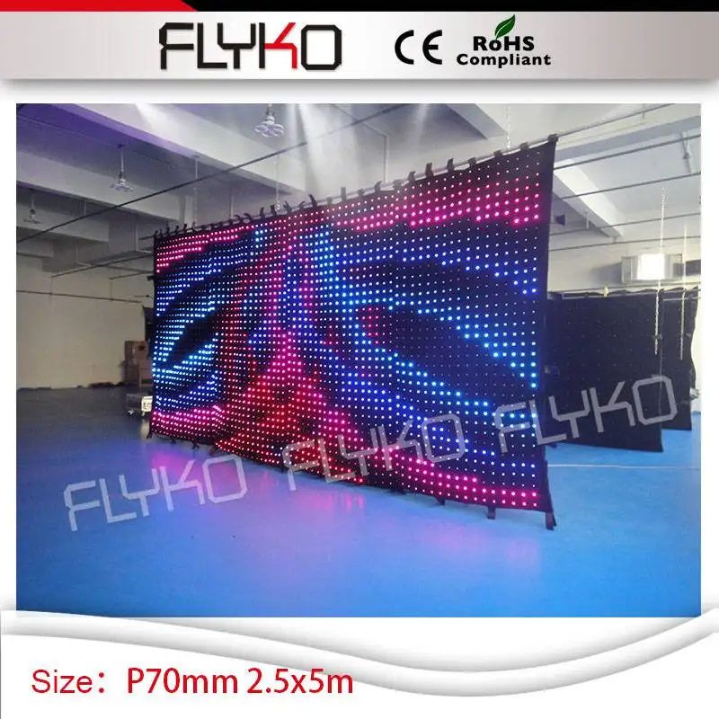 P7 disco led backdrop 2.5m x 5m led light christmas stage decoration dj video curtain