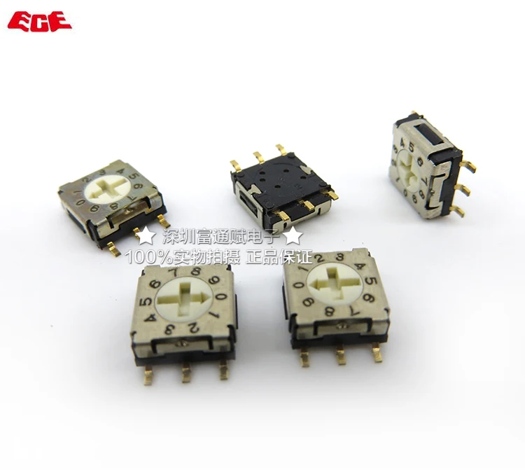 

[VK] ECE Taiwan Numbers a rotary switch encoder 0-9/10 positioning ERD710AMZ feet 3:3