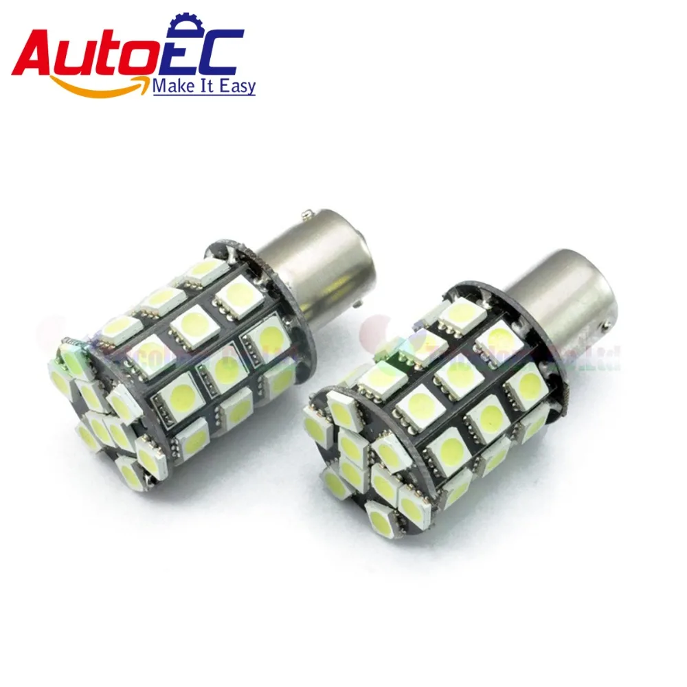 AutoEC 10X 1156 BA15S 1157 BAY15D 36 SMD S25 5050 36 Led Parking Lights Turn Tail Lamp White Auto Bulb 12V  #LF62