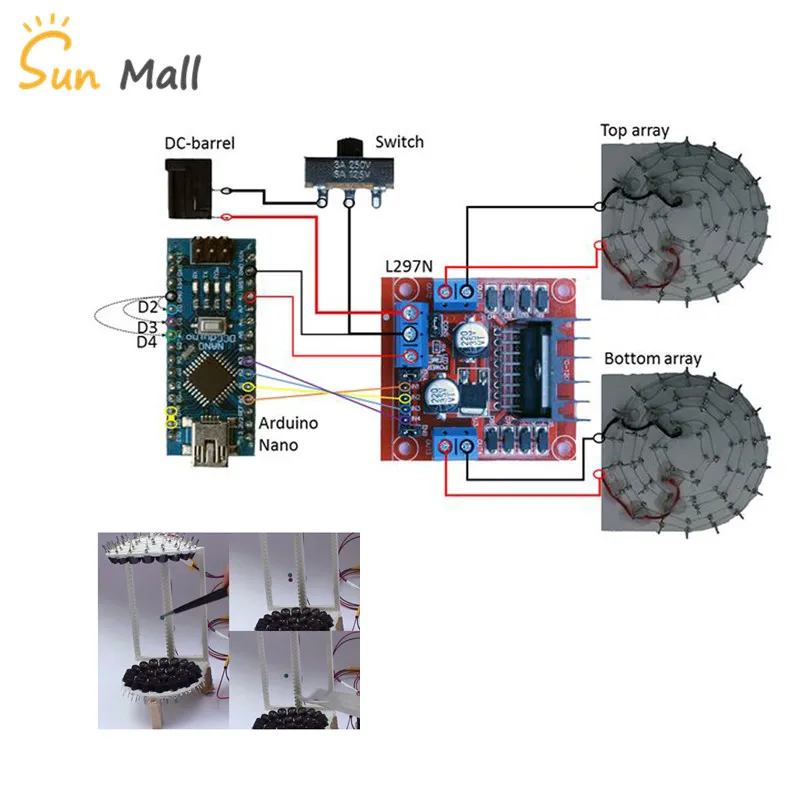 Acoustic Levitator 3D Printed TinyLev Funny Smart DIY Kit for Arduino Nano