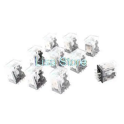 

DC 12V Coil 4PDT 14Pin Green LED Light Lamp General Purpose Power Relay 10Pcs