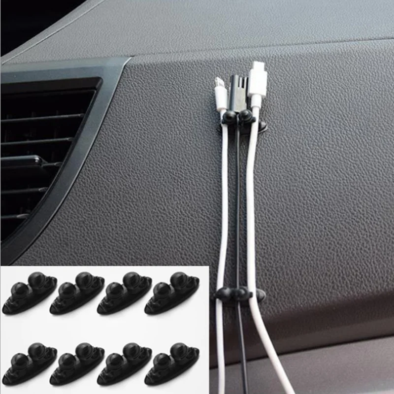 8PCS Car Wire Cord Clip Cable Holder Tie Fixer Organizer For Dodge Caliber Challenger Charger Durango journey for Pontiac