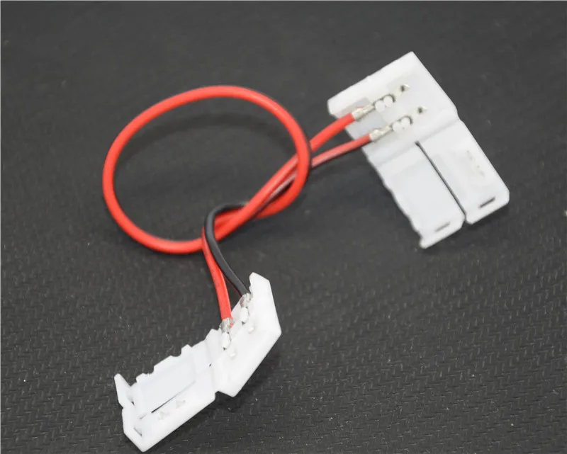 10pcs/lot 8mm 2pin connectable For 2835 3528 single color LED strip LED PCB board connection wire free shipping