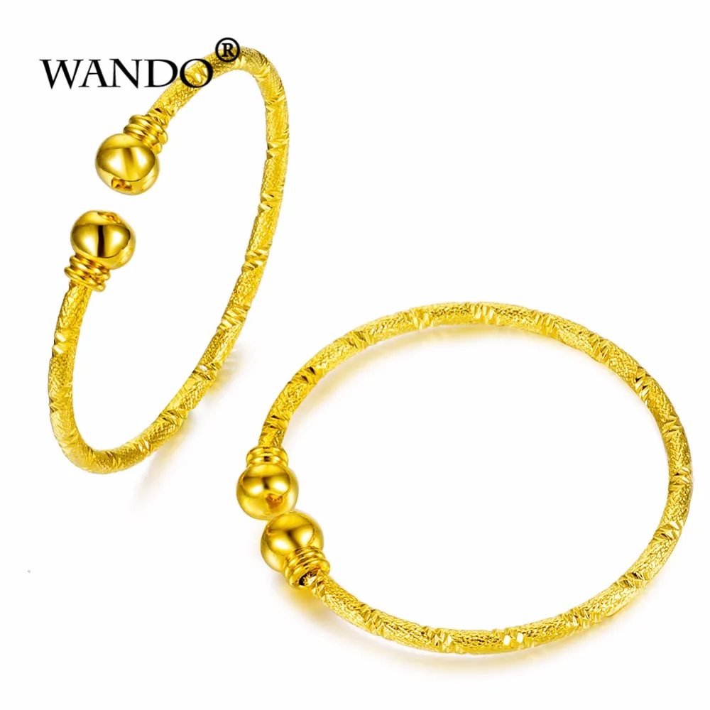 Small Gold Color Bracelet&Bangles for Baby/Girls/Boy Charm Beads Bracelet Small Bell/Heart Jewelry Child Party Gifts b59