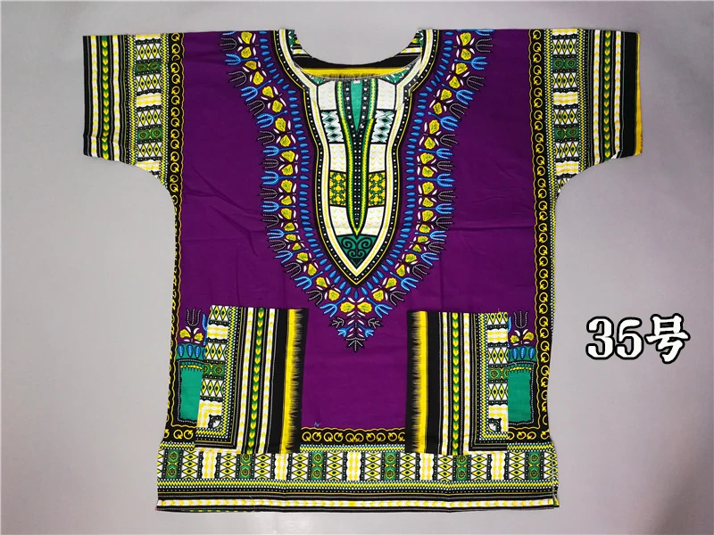 Cotton Africa Clothing Dashiki Performance Woman Man Children Blouse Ethnic Print Top