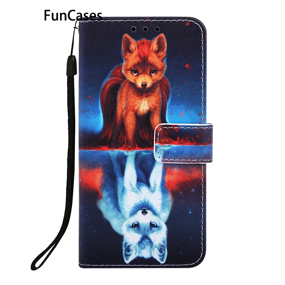 Mobilephone Covers For coque Huawei Honor 10 Lite Earth sFor Huawei accesorios P Smart 2019 Phone PU Leather Flip Phone Bag Cove