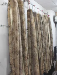 Linhaoshengyue  Raccoon Cap Collar 100cm  or 200cm Long Natural Fur