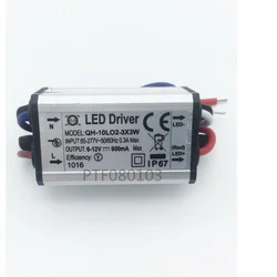 1pcs Waterproof Power Supply AC 110 220V LED Driver 2-3x3W 10W 900mA for 10w High power led chip light