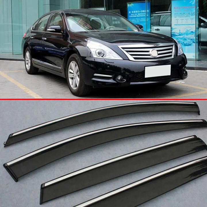 For Nissan Altima 2008 2009 2010 2011 2012 Car Window Sun Rain Shade Visors Shield Shelter Protector Cover Sticker