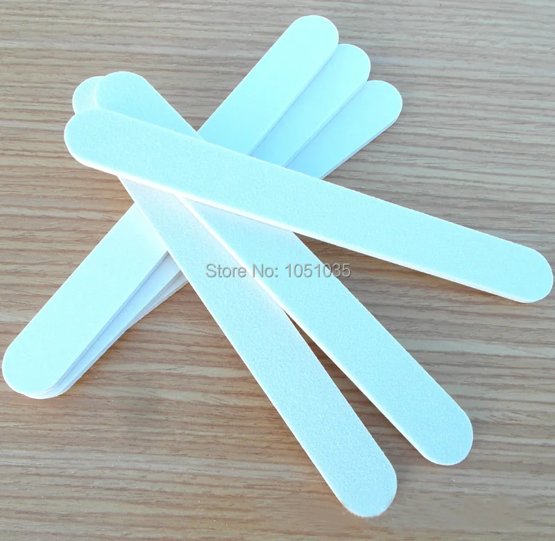 

10 pcs/lot professional white nail file for salon use nail emery board manicure tool 100/240