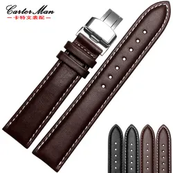 New high quality 18mm 20mm 21mm 22mm watchband Genuine leather watch strap Men and Women's Bracelet