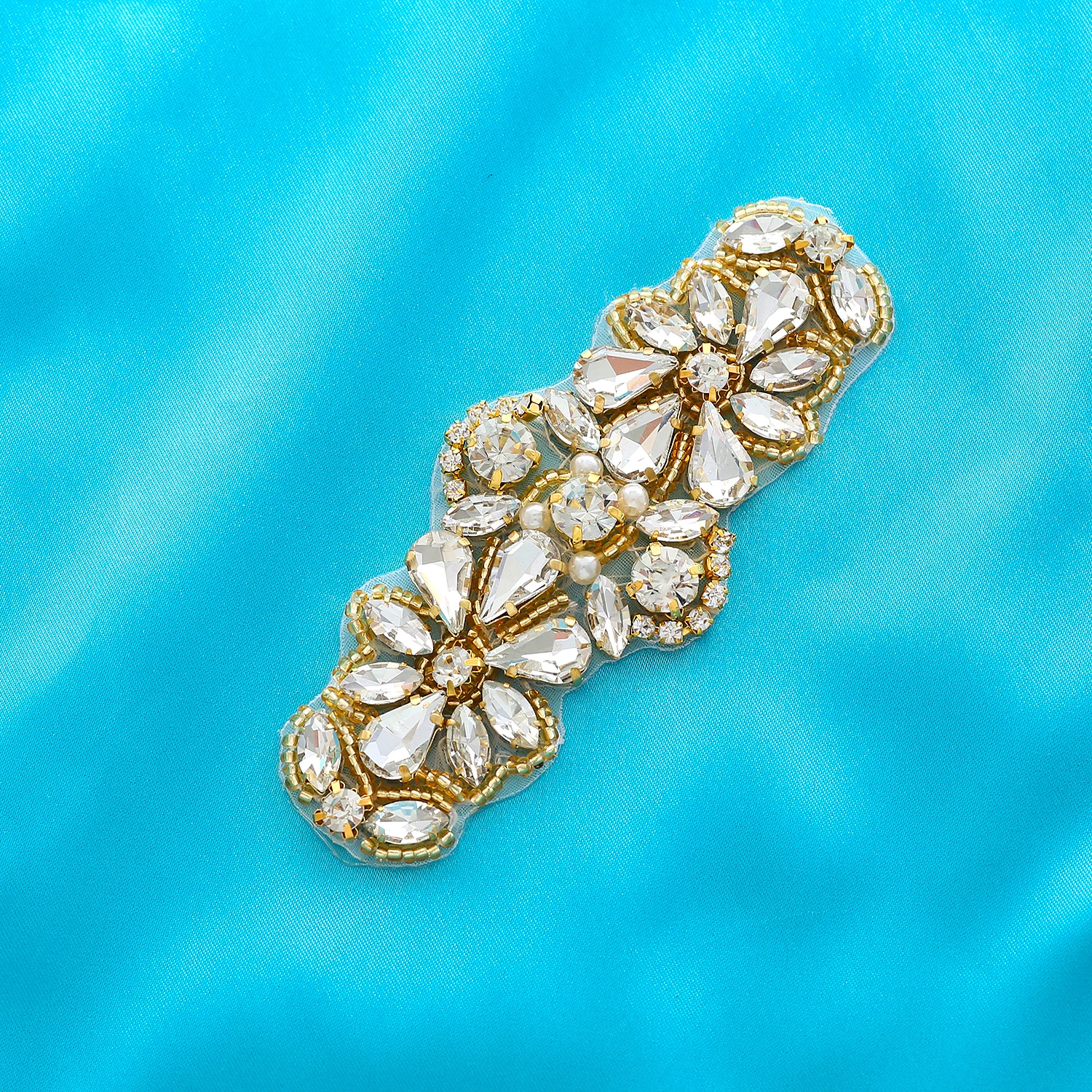 Strass Applicaties Trouwjurk Riem Naai Bridal Riem Sjerpen Rose Goud voor Bruiloft Riem F209