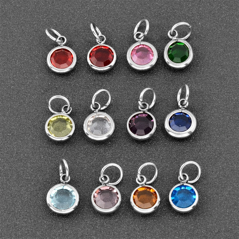 

IJD001 DIY Jewelry Accessories WHOLESALE 12 Colors Assorted Birthstone Charm for Bracelets Pendants Lockets