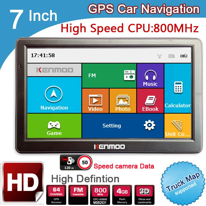 

7 Inch HD GPS Portable Navigation 2024 Maps for Europe Russia Car TRUCK CAMPING Caravan Navigator Sat Nav Free Lifetime Updates