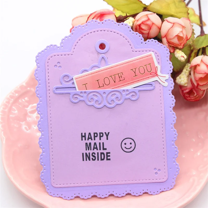 KSCRAFT Pocket Tag Border Metal Cutting Dies Stencils for DIY Scrapbooking/photo album Decorative Embossing DIY Paper Cards