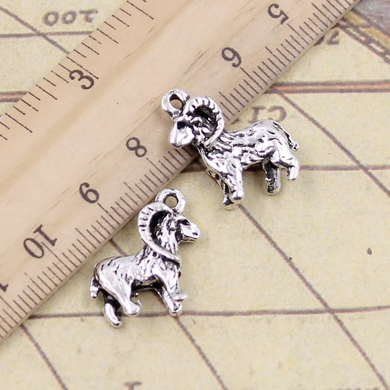 

10pcs Charms Goat Ram 23x19mm Tibetan Silver Color Pendants Antique Jewelry Making DIY Handmade Craft