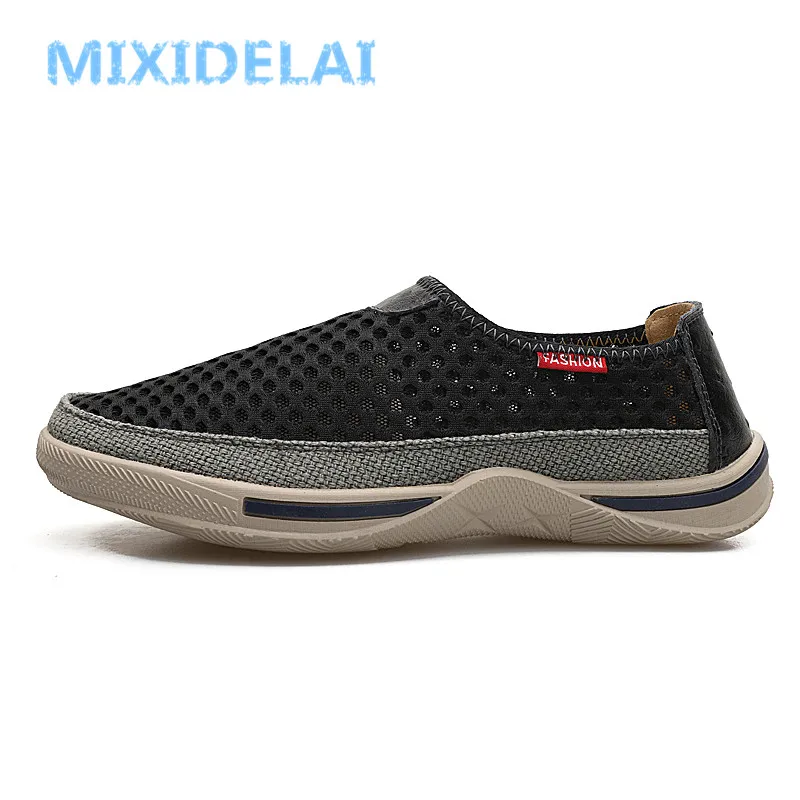 MIXIDELAI Men Shoes New Fashion Sneakers Brand Mesh Shoes High Quality Breathable Sneakers Slip on Summer Casual Shoes For Men