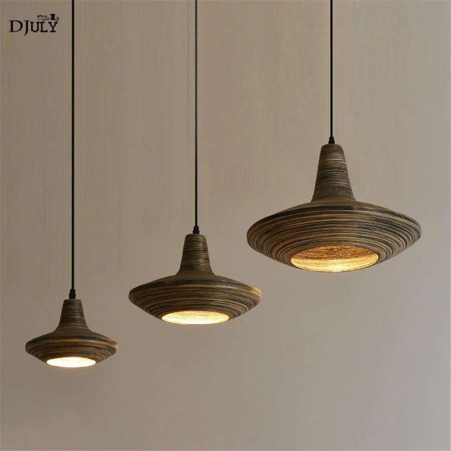 

Southeast Handmade bamboo weaving pendant lights for country bar coffee living room led hang lamp loft decor lighting fixtures