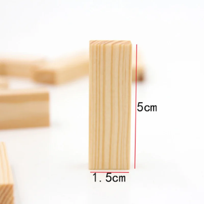 48pcs/set DIY Tower Wood Assembled Building Blocks Toy for Kids Family Board Game Domino Extract Building Educational Toy Gift