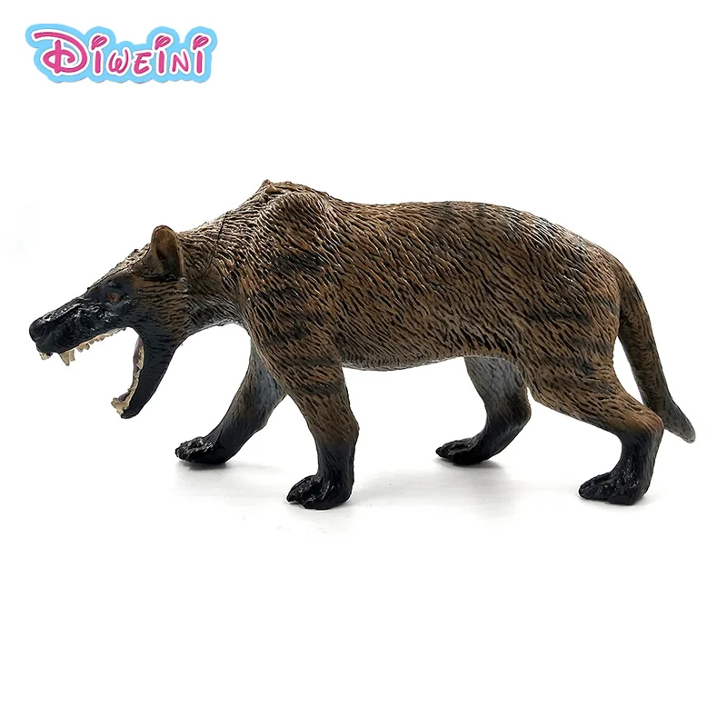 Simulation dire wolf Animal Model Plastic figure home decor fairy garden decoration accessories Canis dirus Figurine statue toys