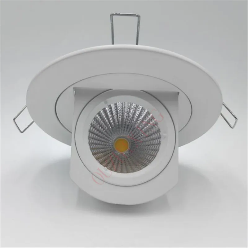 Adjustable 10W/15W Warm Cold White COB LED Gimbal Embedded led trunk lamp Round COB Recessed Lamp AC85-265V