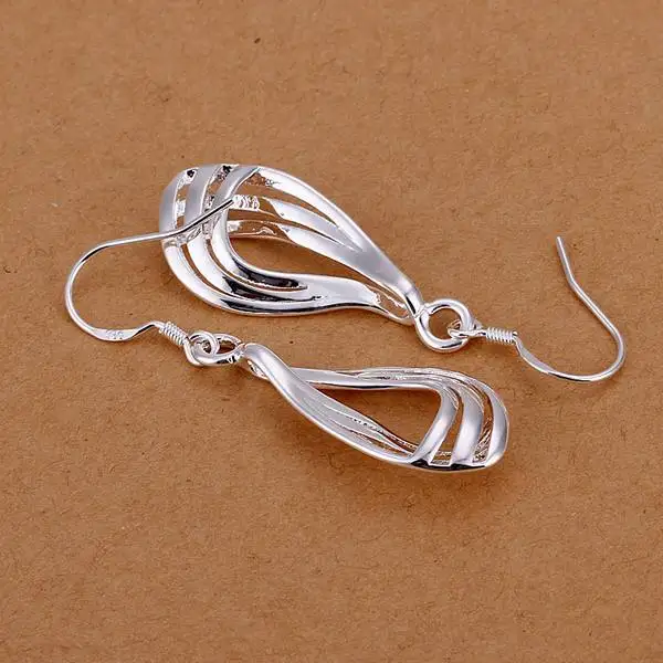 new arrive elegant noble beautiful fashion women Silver color Earring Jewelry free shipping lady wedding party gift E230