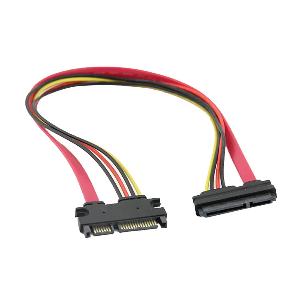 SATA 22 Pin Male To Female Sata Extension Cable SATA 3 III 6Gb/s 22 Pin Male to Female 7+15 Pin SATA Data HDD Power