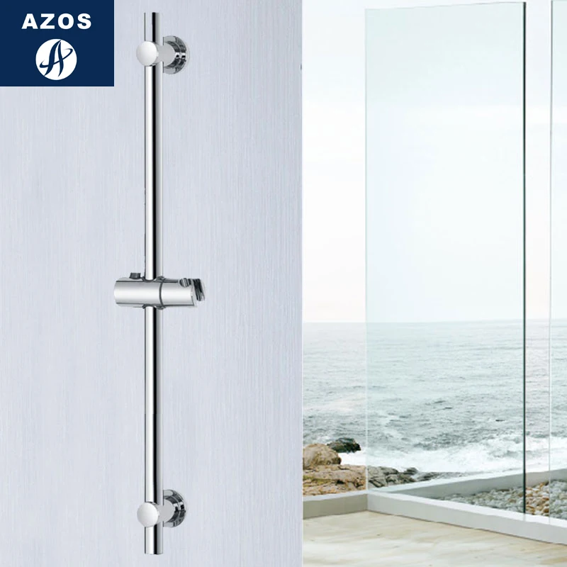 

Azos Shower Rod Abs Plastic Chrome Rise And Fall Rotatable Shower Room Bathroom Shower Room Round HSSJ007-60