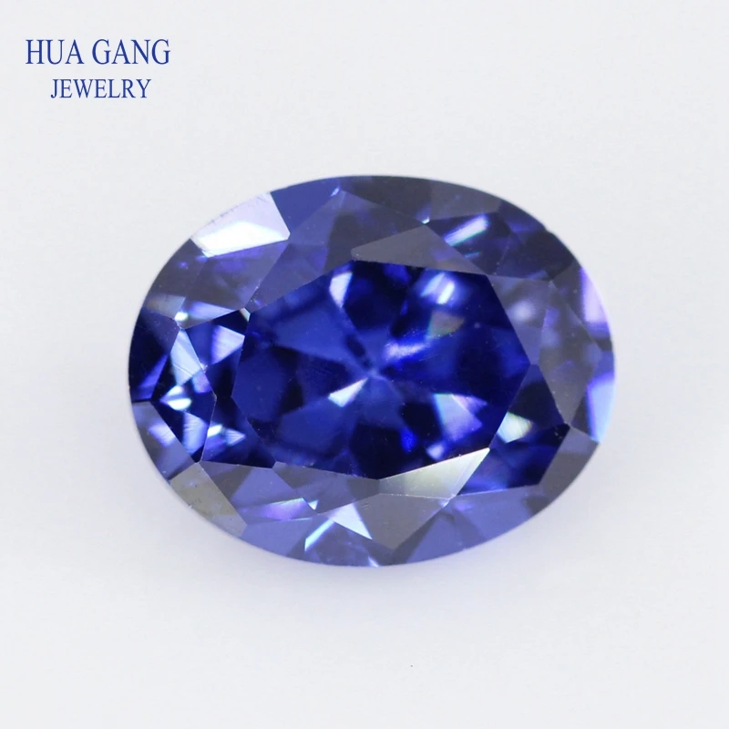 

Size 2x3~15x20mm Oval Shape Cut 5A Tanzan Blue CZ Stone Synthetic Gems Cubic Zirconia For Jewelry Wholesale