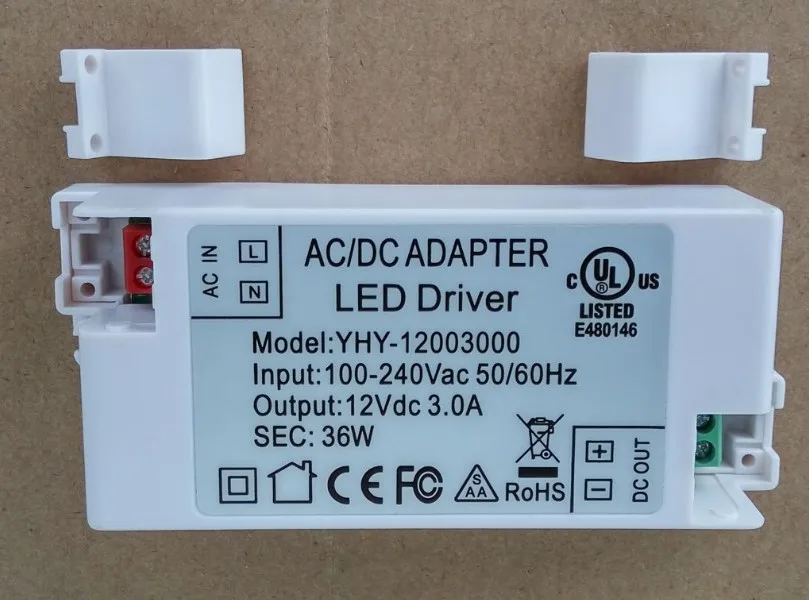 

1 piece 12V 36w 3A 100V-240V Lighting Transformers high quality safe Driver for LED strip 3528 5050 power supply