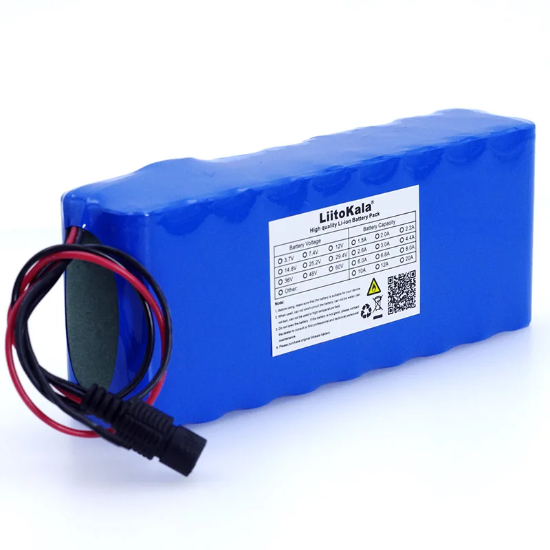 LiitoKala 12v 12A 18650 Lithium Battery 12000 mAh Capacity Lithium Battery Including Protective Plate + 12.6v 3A Charger