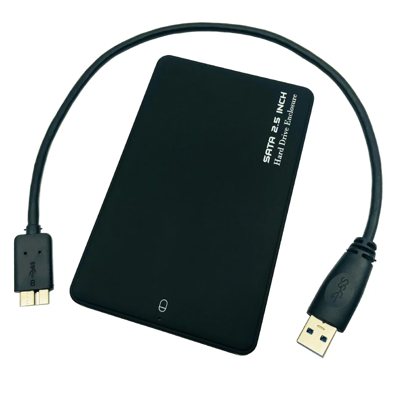 2.5 "SATA to USB 3.0 HDD 케이스 인클로저 (케이블 포함) USB SATA 어댑터 HDD 박스 케이스 (하드 디스크 드라이브 용) 최대 2 테라바이트 SSD UASP 지원
