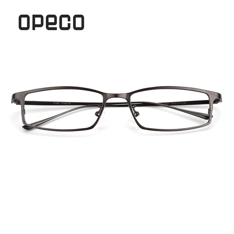 

Opeco Men's Pure Titanium Eyeglasses business Frame RX able Glasses Full Rim Light Weight Myopia Optical Recipe Eyewear 9021