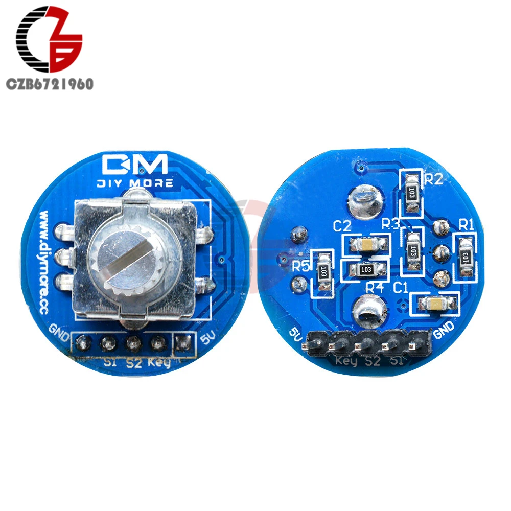 Rotating Potentiometer Digital Rotary Incremental Encoder Control Switch Module Digital Pulse Signal with Knob Cap