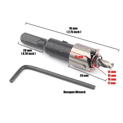 1pc 14 15 16 17mm High Speed wiertła stalowe Bit nawadnianie rolnicze System główny otwieracz do rur otwór twardy zawór obejściowy instalacji