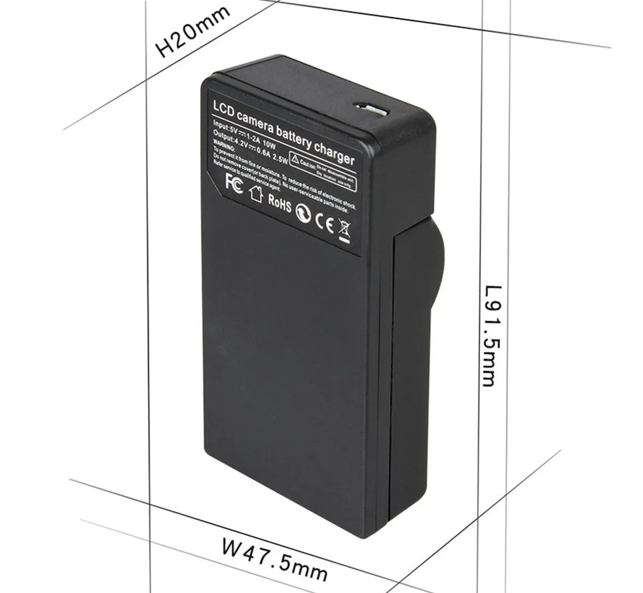 Battery Charger for Sony Cyber-shot DSC-W310, W320, W330, W350, W360, W380, W390, W520, W530, W550, W560, W570 Digital Camera