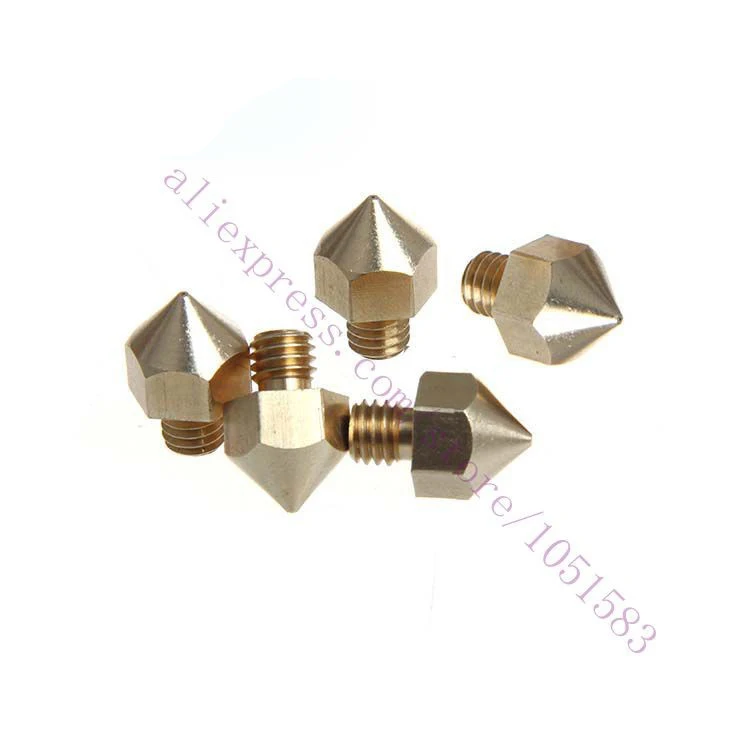 

6pcs/lot 3D Printer Accessories M6 Extruder Head Nozzle For 3.0mm Ultimaker 3D Printer Hot End, 0.3/0.4/0.5mm Optional