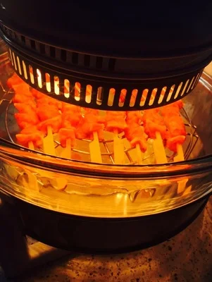 Horno sin aceite, olla inteligente con ondas de luz, horno de energía de aire de 1300W, freidora eléctrica, máquina para patatas fritas
