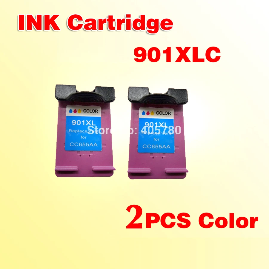 2pcs Color INK cartridge compatible for901 for 901 901xl Officejet J4580 J4660 J4680