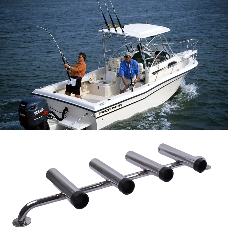 304 Stainless Steel Fishing Rod Holder Tube Rocket Launcher Boat Outfitting Rod Holders Boat Marine Superb