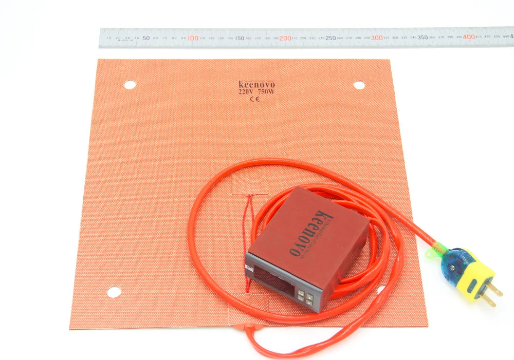 Keenovo Silicone Heater(310mm x 310mm 750W) Creality CR-10 3D Printer Heating Pad+Digital Controller