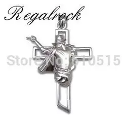 Michael Jackson Cross Necklace King Of Pop Dancer Rock Roll Dancing MJ Pendant Charm Punk Jewelry