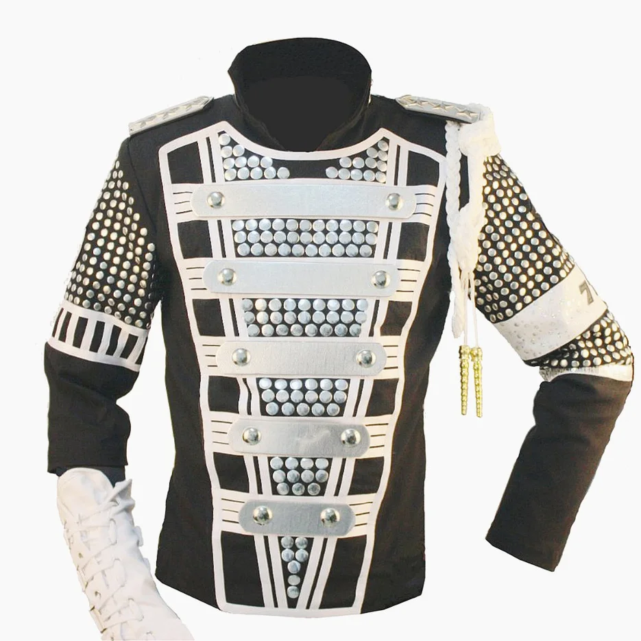 MJ MICHAEL JACKSON Star Military History Punk Teaser Germany FULL SET Jacket / Amour/Glove Handmade