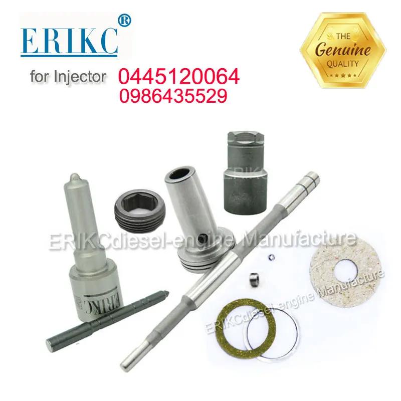 ERIKC Common Rail Injector Repair Kits DLLA150P1564 (0433171963) Valve F00RJ01451 for VOLVO Injector 0445120064 0986435529