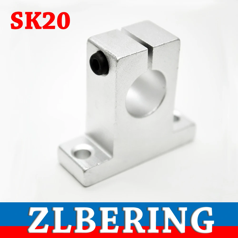 

4 Pcs/lot Free Shipping SK20 20mm Linear Bearing Rail Shaft Support Table CNC Router SH20A