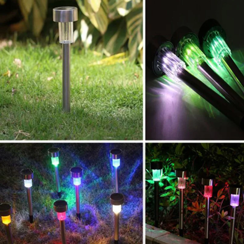 

Stainless Steel Outdoor LED Solar Lamps LEDs Colorful Lights Holiday Christmas Party Garland Solar Lamp Garden Waterproof Lights