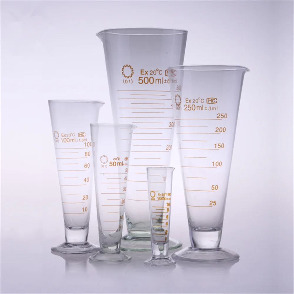 

High quality Laboratory 500ml Measuring cylinder with Scale Taper Glass Measuring Cup Lab Supplies