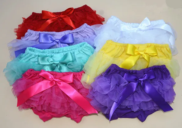 New Arrival baby lace bloomers newborn baby girl ruffle panties Infant bow diaper cover hot  children shorts toddler clothing